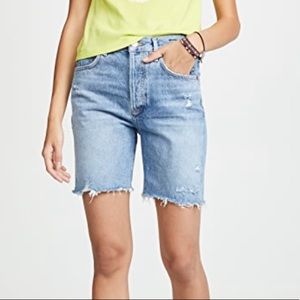 NWT AGOLDE Rumi Mid Length Bermuda Style Short. Swapmeet Wash.  Size 27